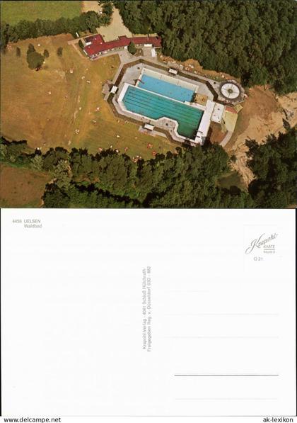 Ansichtskarte Uelsen Luftbild Waldbad 1990