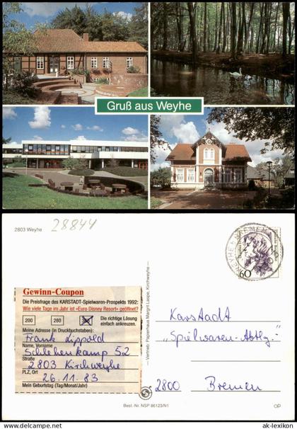 Ansichtskarte Weyhe LK Diepholz Stadtansichten 4 Bild 1983