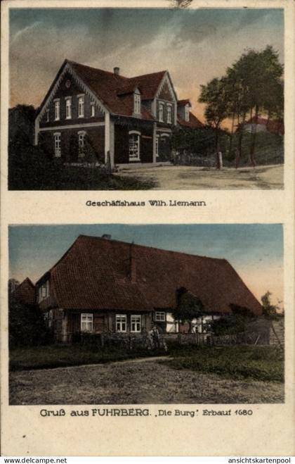 CPA Fuhrberg Burgwedel Niedersachsen, Burg, Geschäftshaus von Wilhelm Liemann