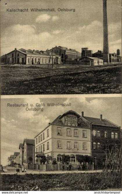 CPA Ölsburg Ilsede in Niedersachsen, Kalischacht Wilhelmshall, Restaurant u. Café Wilhelmshall
