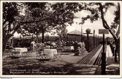 CPA Wiefelstede im Ammerland, Burenhaus to 'n Bartkröger, Kegelbahn