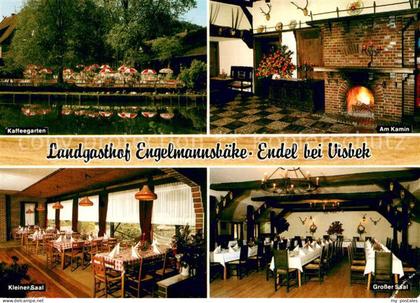 Endel Vechta Landgasthof Ausflugslokal Engelmannsbaeke Kaffeegarten Kamin Saal