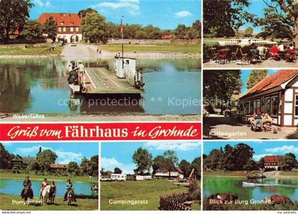Grohnde Emmerthal Hameln-Pyrmont Niedersachsen Weserfaehre Schiffsanleger Kaffee