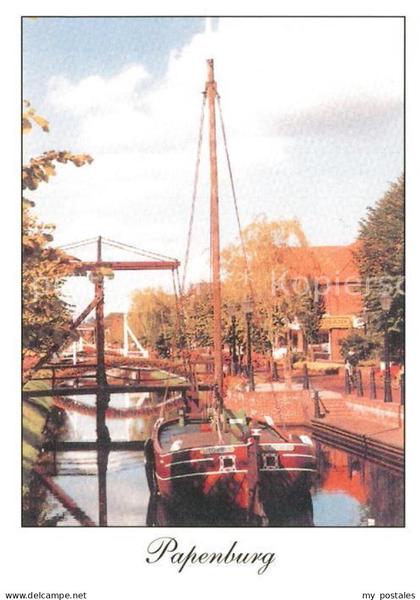 Papenburg Ems Niedersachsen Holzbruecke Kanal