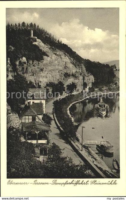 Steinmuehle Pegestorf Oberweser- Personen- Dampfschifffahrt