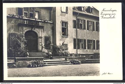 AK Neuenhagen / Berlin, Eingang zur Gauschule