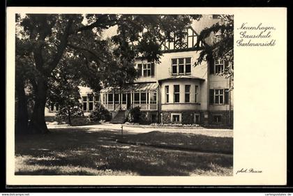 AK Neuenhagen, Gauschule, Gartenansicht