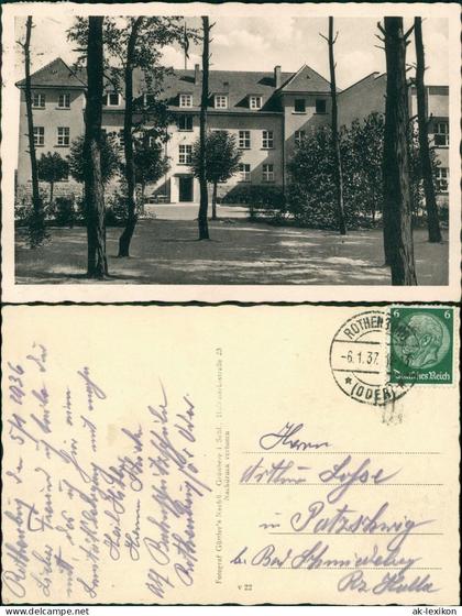 Postcard Rothenburg an der Oder Czerwieńsk Partie an den Anlagen 1936