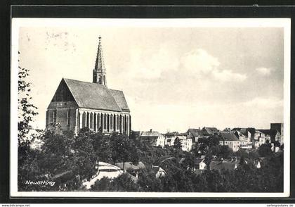 AK Neuötting, Ortspartie mit Kirche