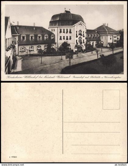 Ansichtskarte Neustadt an der Waldnaab Kinderheim Wöllershof - Innenhof 1928