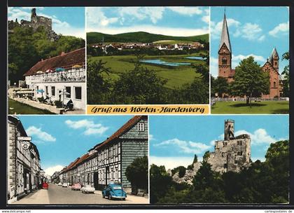 AK Nörten-Hardenberg, Kirche, Hotel Kronprinz, Burgruine, Gesamtansicht