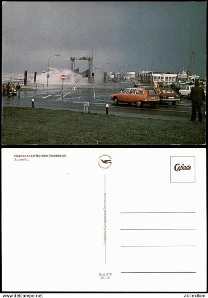 Ansichtskarte Norddeich-Norden Nordseebad Norden-Norddeich, Sturmflut 1980
