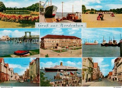 Nordenham Wesermarsch Niedersachsen Park Ozeandampfer Schiffsanleger Schloss Ort