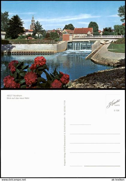 Ansichtskarte Nordhorn Nordhorn, Blick auf das neue Wehr 1980