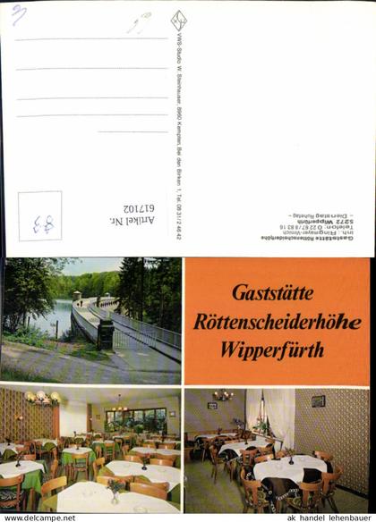 617102,Mehrbild Ak Wipperfürth Gaststätte Röttenscheiderhöhe
