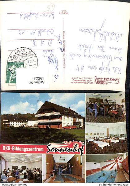 656323,Mehrbild Ak Bad Wünnenberg KKH Bildungszentrum Sonnenhof Kegelbahn