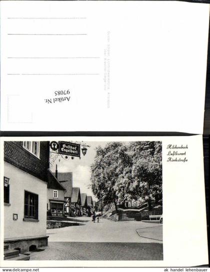 97085,Hilchenbach Kirchstrasse m. Gasthaus Engelbert Kreuztal