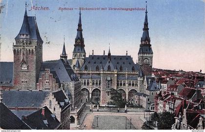 AK / Ansichtskarte Aachen Rathaus Rueckseite Kat. Aachen