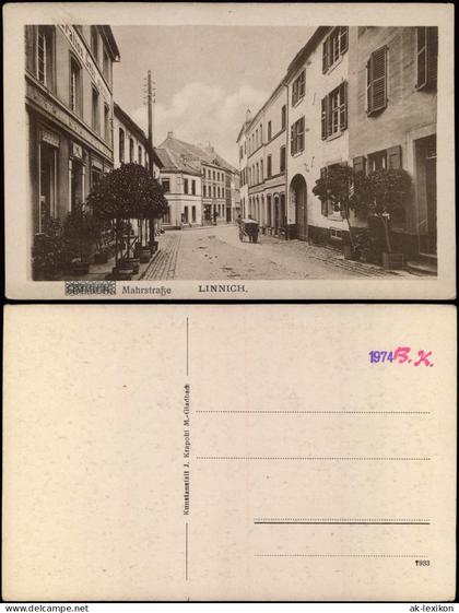 Ansichtskarte Linnich Mahrstraße 1918