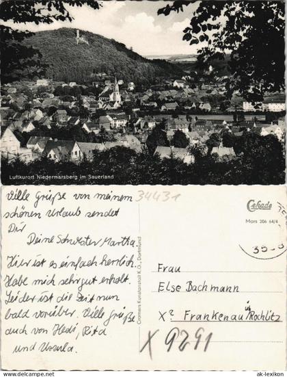 Ansichtskarte Niedermarsberg-Marsberg Stadtpartie 1964