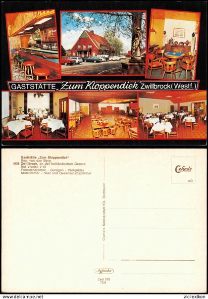 Ansichtskarte Zwillbrock-Vreden Gaststätte "Zum Kloppendiek" 1972