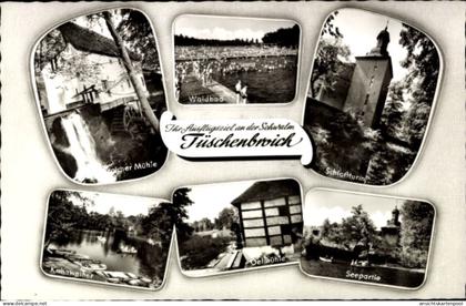 CPA Tüschenbroich Wegberg, Tüschenbroicher Mühle, Waldbad, Schloss, Seepartie, Kahnweiher