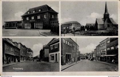 CPA Übach Palenberg Nordrhein Westfalen, Bahnhof, Kirche, Straßenpartie