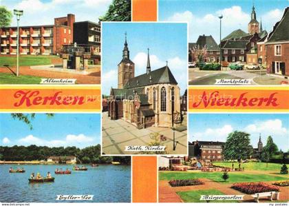 Nieukerk Kerken Kleve NRW Altenheim Kath Kirche Marktplatz Buergergarten Eyller