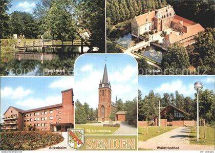 Senden Westfalen Buergerpark Schloss Altenheim St Laurentius Kirche Waldfriedhof
