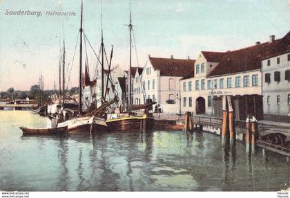 Sonderburg - Hafenpartie gel.1911