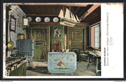 AK Nürnberg, Germanisches Museum, Zimmer von den Halligen i. Schleswig-Holstein