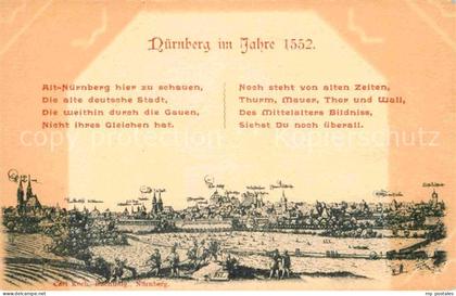 NueRNBERG  CITY Panorama Alt Nuernberg Gedicht