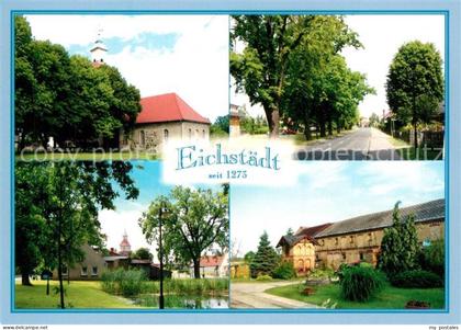 Eichstaedt Gemeinde Oberkraemer Kirche Am Eichenweg Teich Eichenring Taubenturm