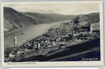 Oberwesel Rhein Oberwesel Ruine Schoenburg