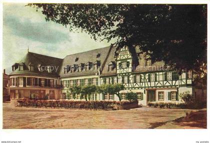 Oestrich-Winkel Rheingau Hessen Hotel-Schwan Fachwerkhaus Rheingau Weinhandlung
