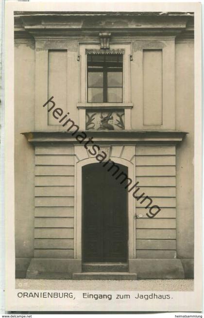 Oranienburg - Jagdhaus - Foto-Ansichtskarte - Verlag Ludwig Walter Berlin