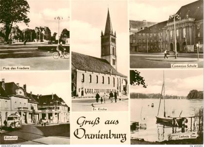 Oranienburg Platz des Friedens Bahnhof Ev Kirche Comenius Schule Lehnitz See