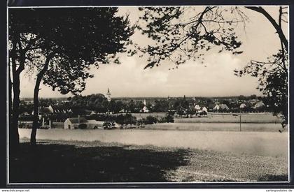 AK Ortrand, Blick über Felder auf den Ort