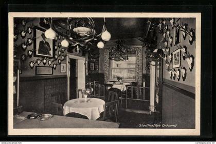 AK Ortrand, Stadtkaffee Ortrand, Innenansicht