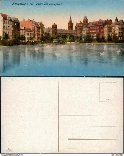 Königsberg (Ostpreußen) Калининград Schloßteich und Gebäude Ostpreußen 1914