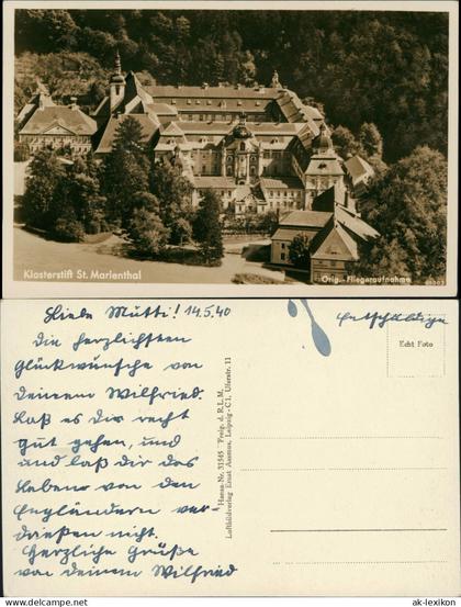 Ostritz (Oberlausitz) Wostrowc Luftbild Kloster St. Marienthal Oberlausitz 1932