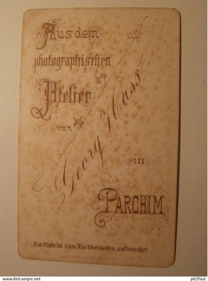 Kabinettfoto - Georg Hass in Parchim , CDV , Mecklenburg , Photographie , Kabinett !!