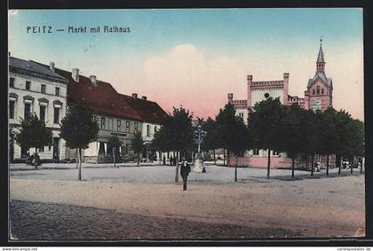 AK Peitz, Markt mit Rathaus
