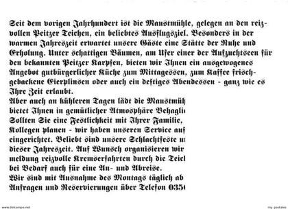Peitz Restaurant Maustmuehle Zeichnung Luftaufnahme