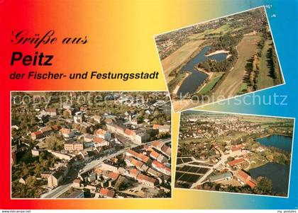Peitz Stadtbild Fliegeraufnahme Badesee Garkoschke Peitzer Teichlandschaft