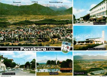 Penzberg Hotel Olympia Fliegeraufnahme Steigernberg Hubersee Bahnhofstrasse