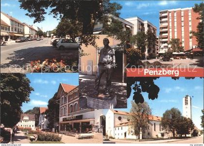Penzberg Teilansichten Denkmal Statue Kirche