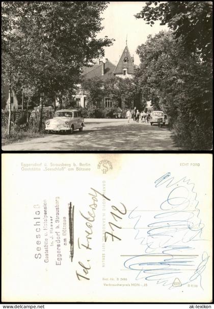 Ansichtskarte Petershagen-Eggersdorf Gaststätte Seeschloß am Bötzsee 1966