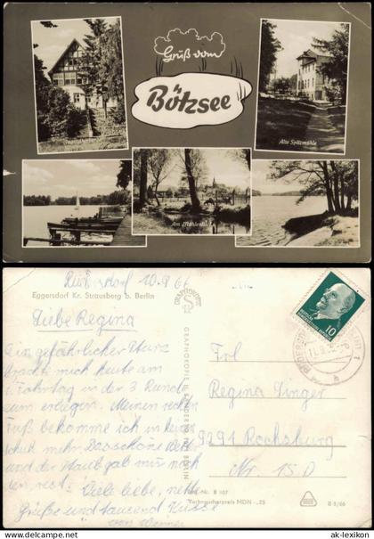 Petershagen-Eggersdorf DDR Mehrbild-AK Bötzsee Umland-Ansichten 1966