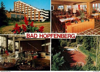 Petershagen Weser Bad Hopfenburg Hotel Gastraum Hallenbad Tennisplatz